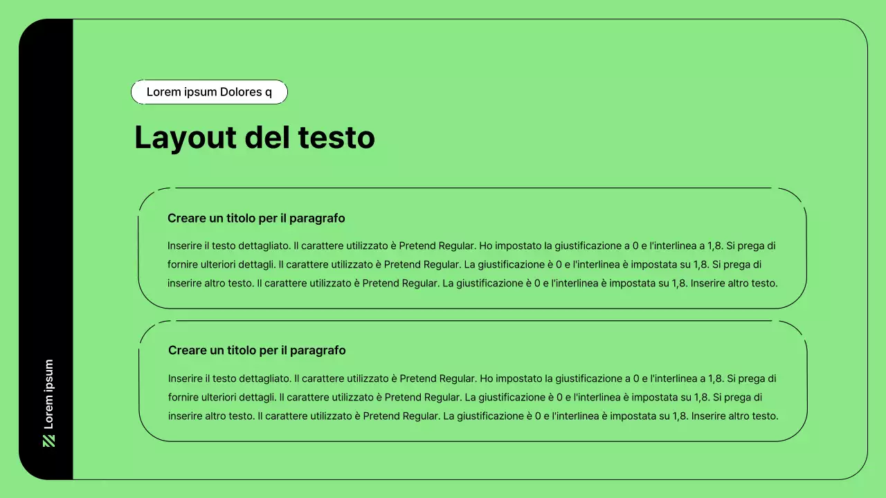 Illustrazione aziendale con linee semplici in verde