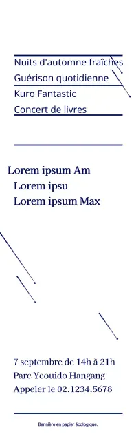 Illustration simple en forme d'étoile bleu marine Livre d'information Concert