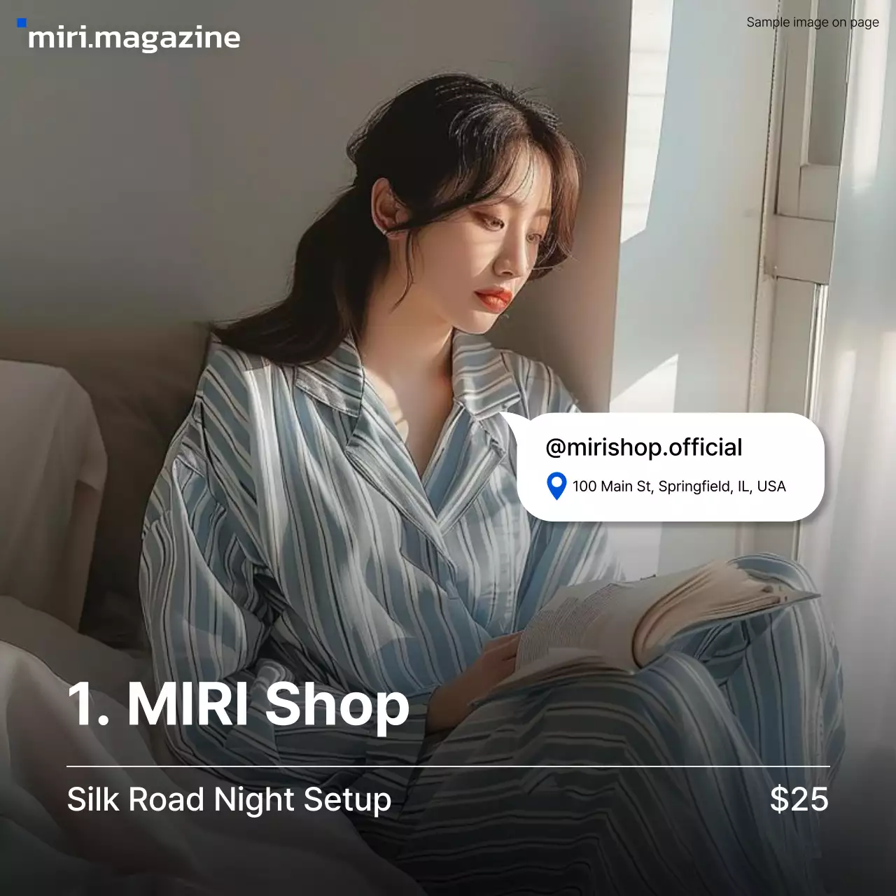 Anúncio de moda moderno azul claro