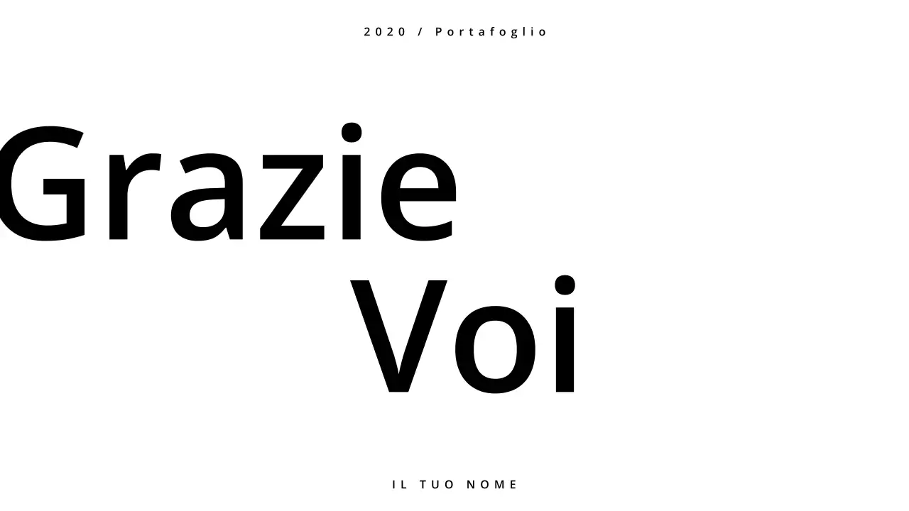 Un portfolio semplice in bianco e nero