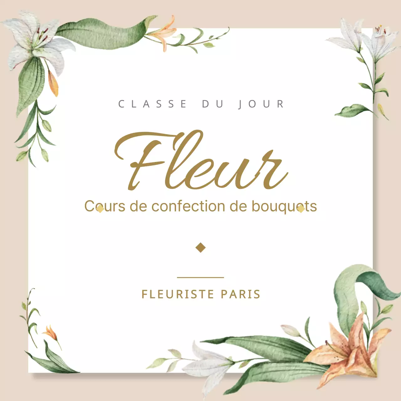 Création d'un bouquet