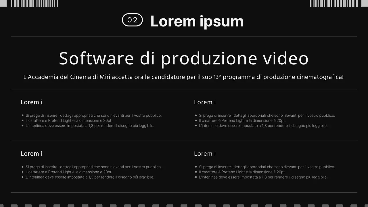 Concetto di film in bianco e nero per promuovere l'Accademia del Cinema