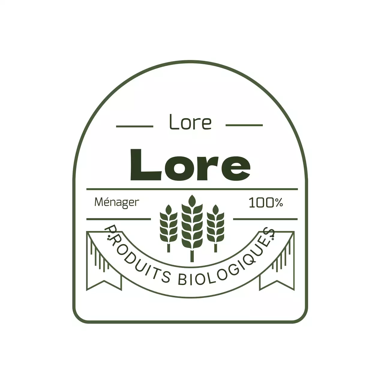 Étiquette de riz vintage verte