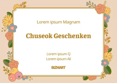 Chuseok bloemenframe_garageposter