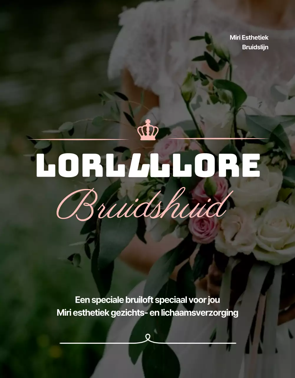 Luxe huidverzorging voor bruiloften in roze perzik (detailpagina)