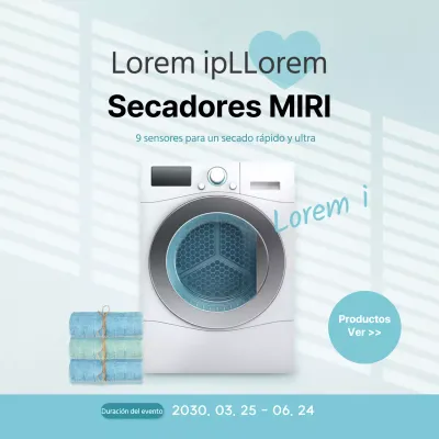 Electrodomésticos sencillos en azul claro