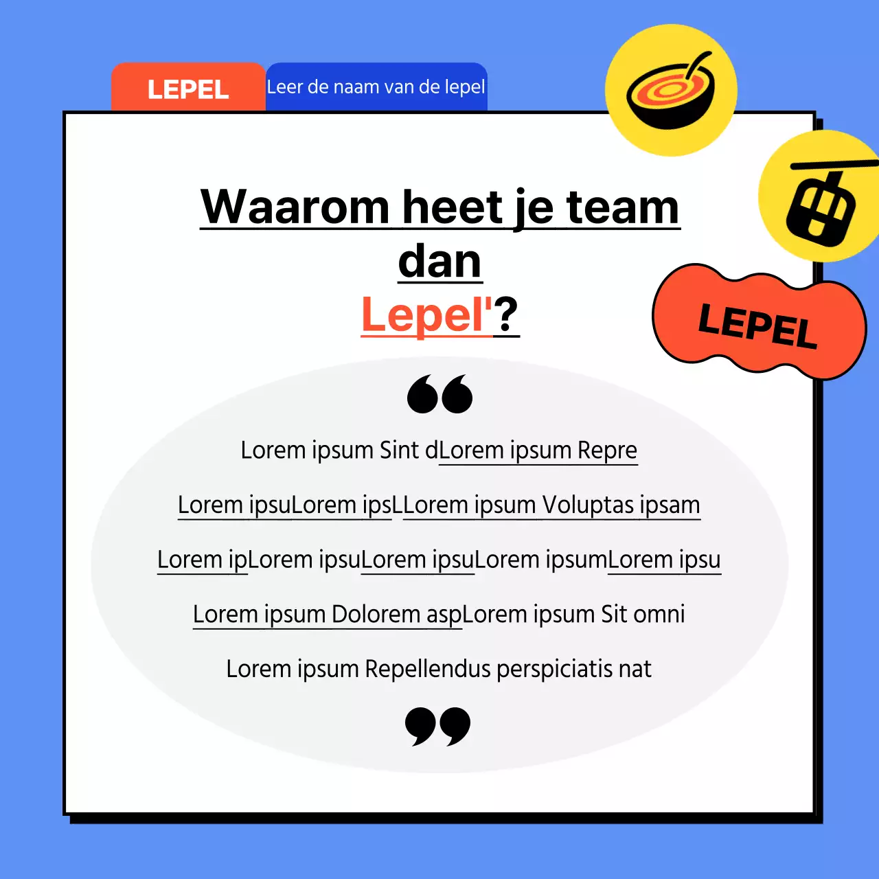 Blauw-oranje illustratie van Gen MZ-supporters