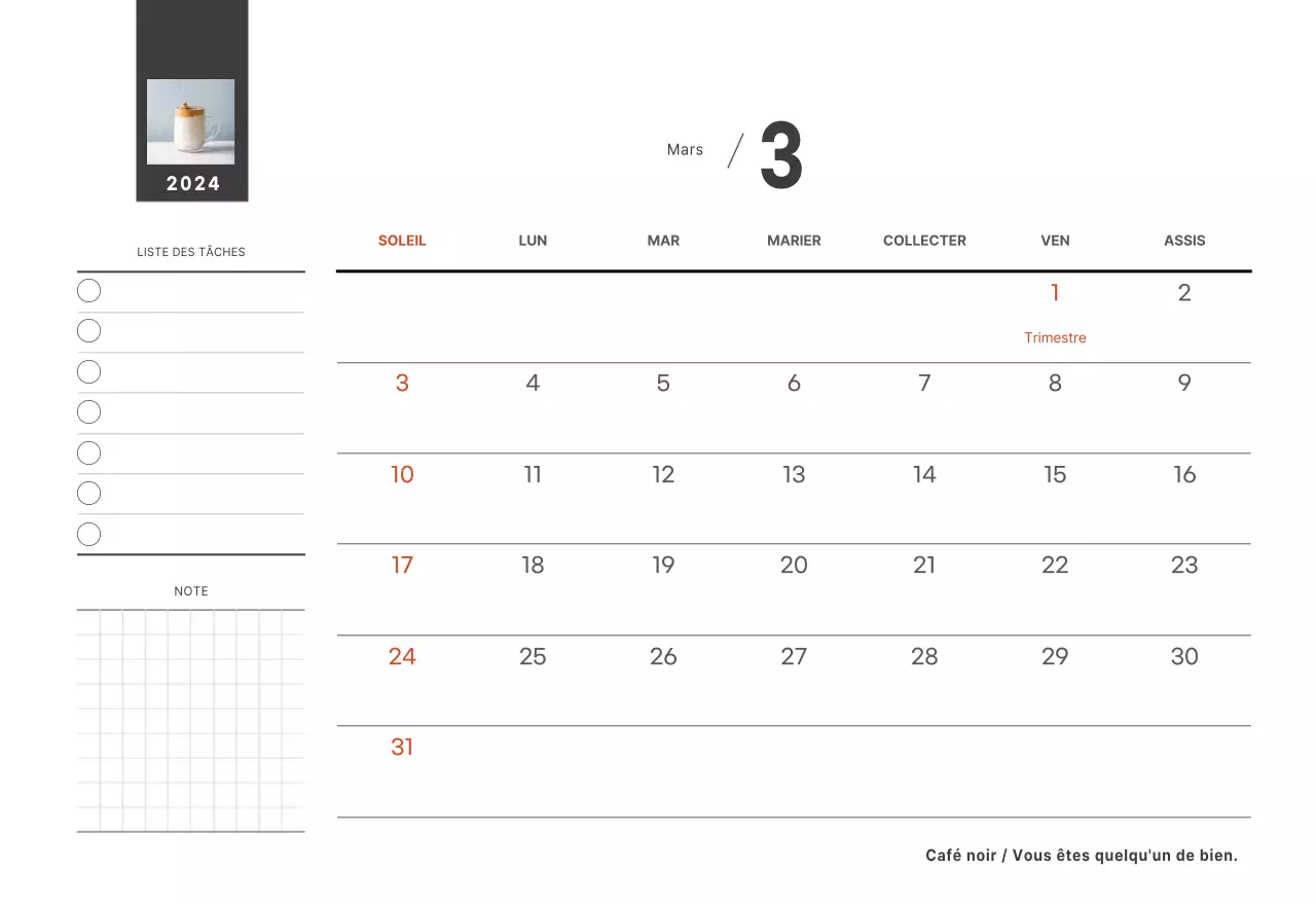 Un café sentimental blanc et marron