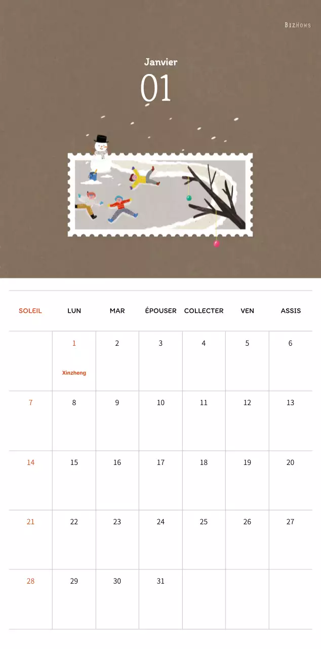 Illustrations de timbres avec un concept chaleureux