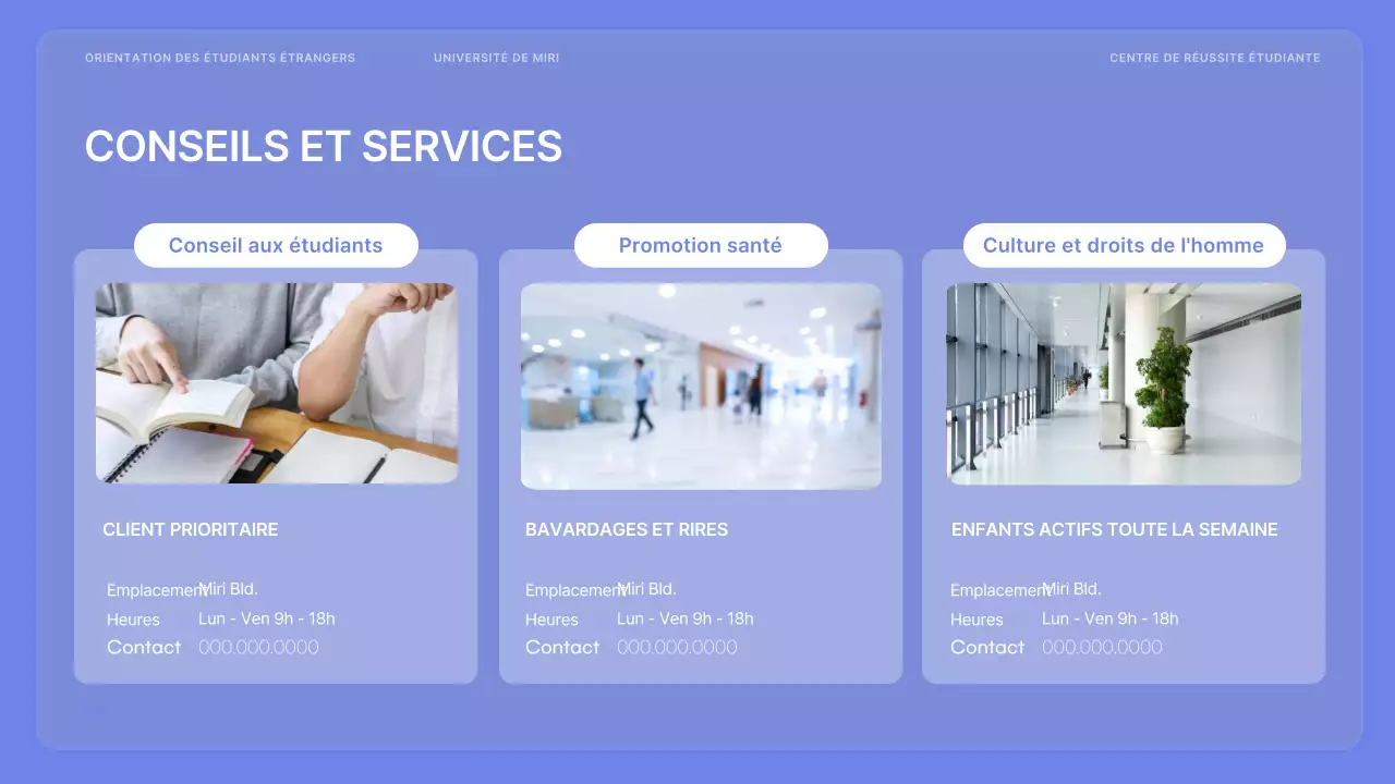 L'orientation des étudiants internationaux en mauve et vibrant