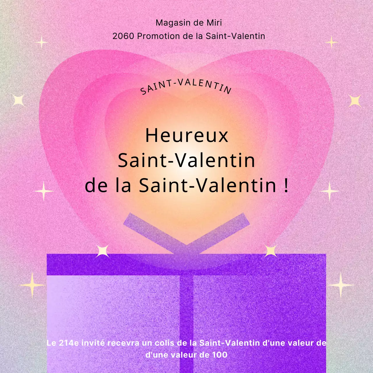Événements de la Saint-Valentin en rose et violet