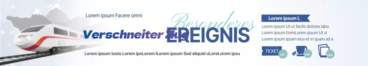 Verschneiter Zug