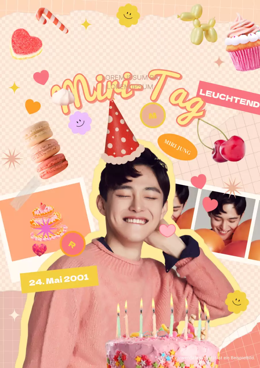 Leitfaden für rosa und gelbe Geburtstagskaffees