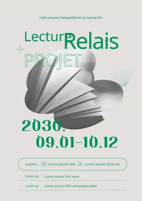 Guide des relais de lecture modernes en vert et beige