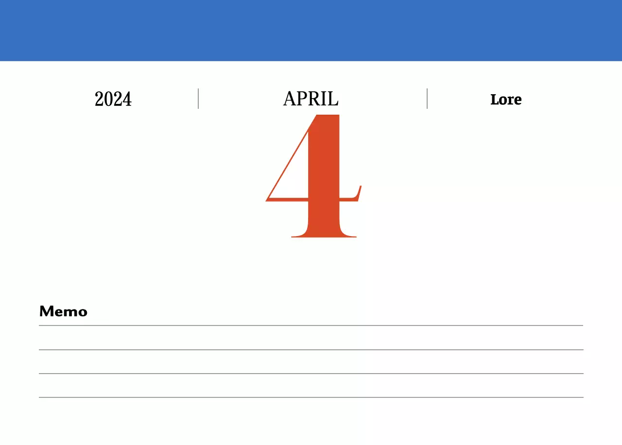 Retro concept nostalgiekalender in rood en blauw