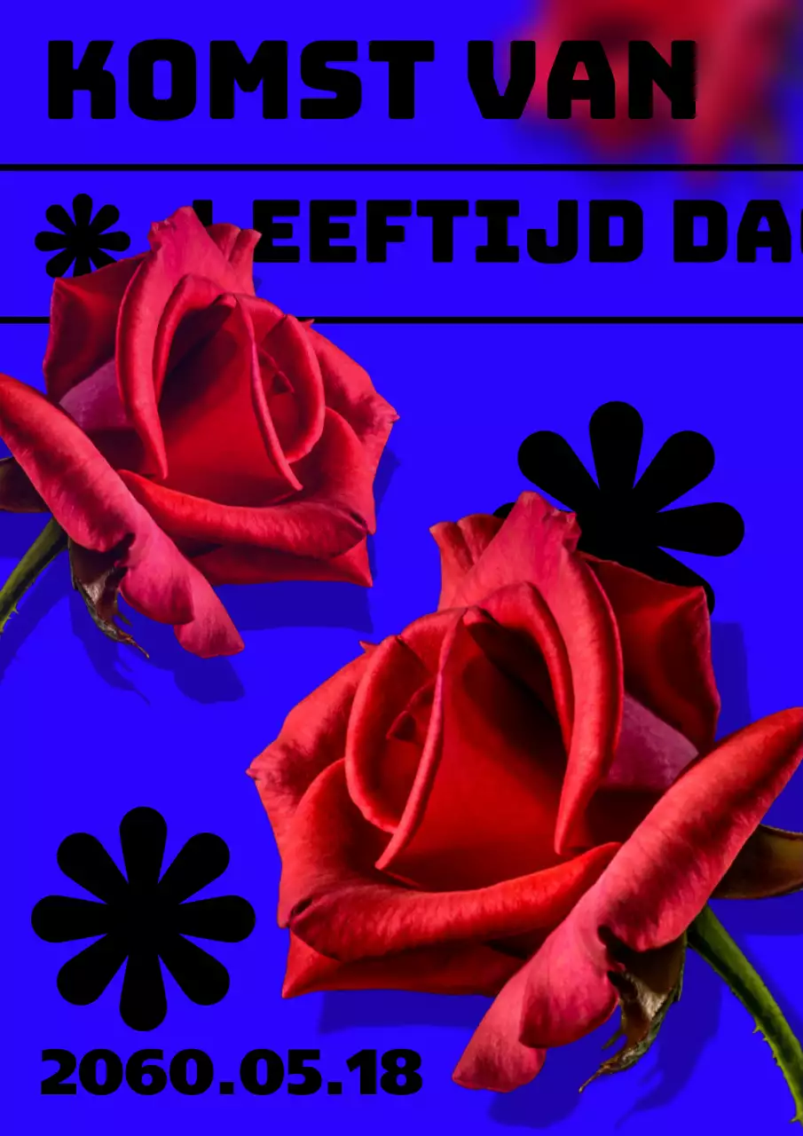 Een gids voor Valentijnsdag met een gedurfd rozenconcept in blauw en rood