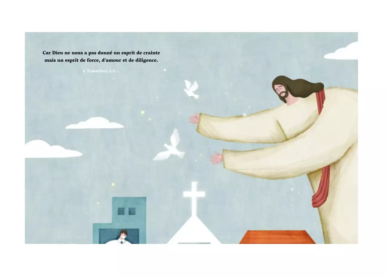 Illustration pastel de l'église