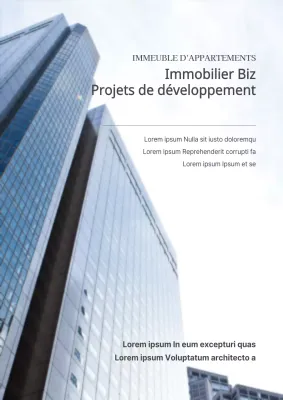 Affiche promotionnelle d'un séminaire d'entreprise avec mise en valeur de la photo dans les tons bleus
