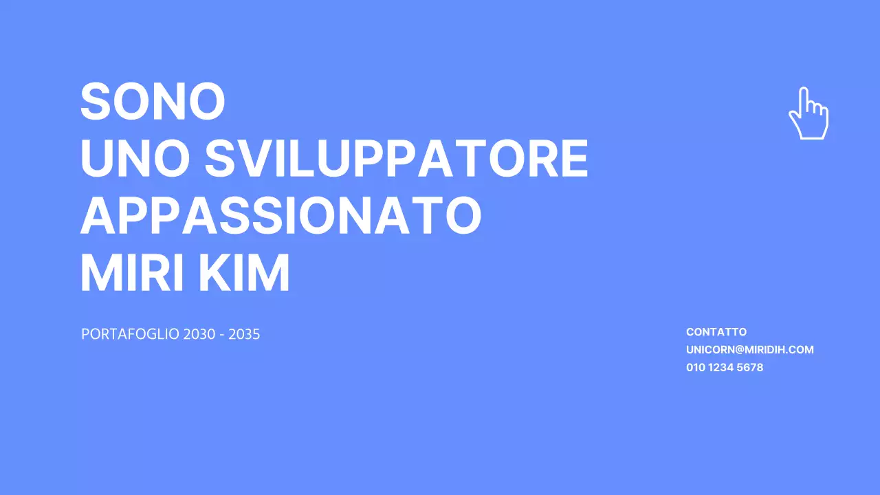 Portafoglio sviluppatori in blu