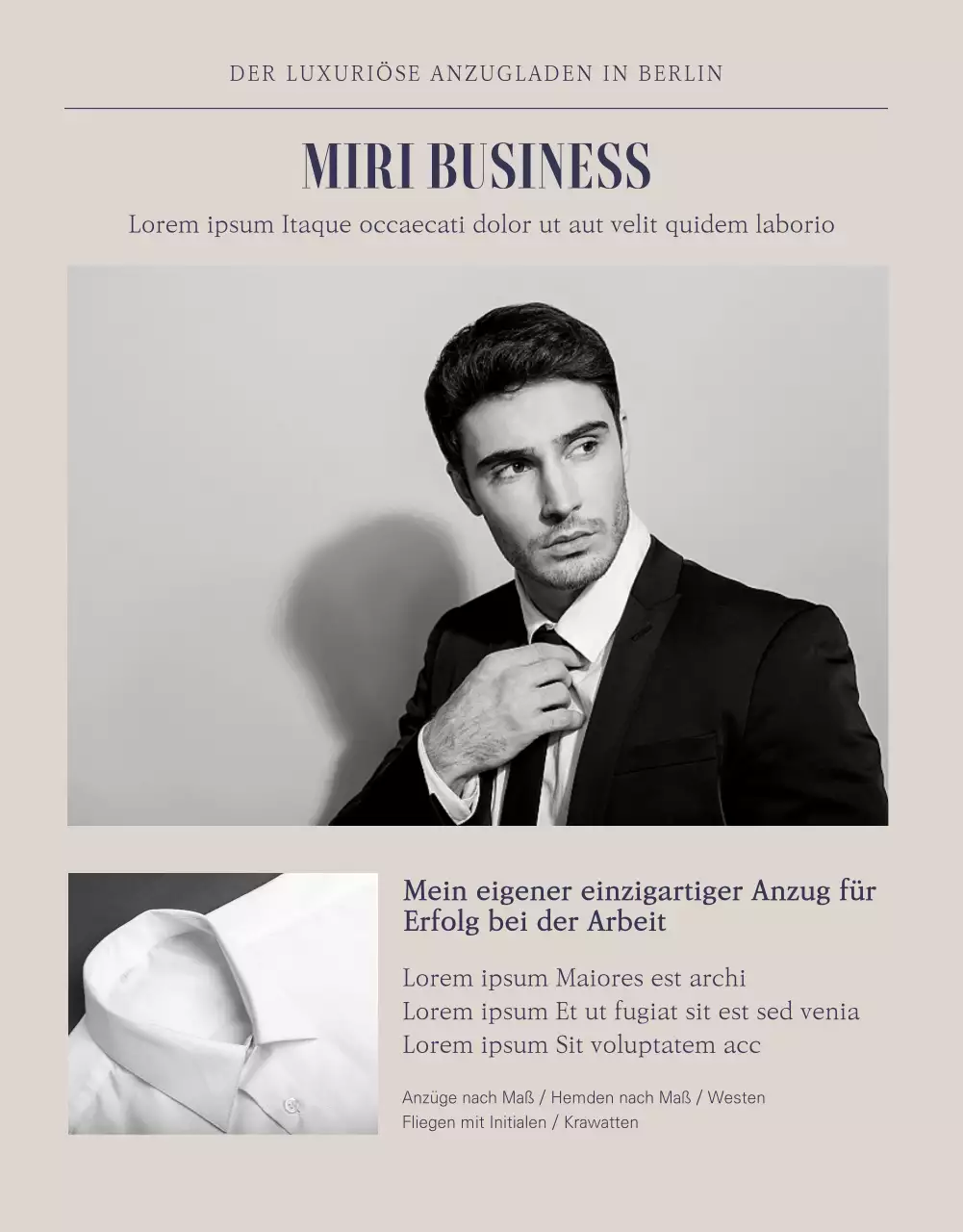 Miri Tailor Formalwear, Meister der marineblauen und beigen Gesellschaftskleidung, ist spezialisiert auf das Schneidern und Vermieten von Anzügen Erfahren Sie mehr