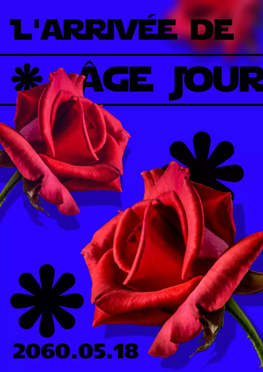 Un guide pour la Saint-Valentin avec un concept de rose audacieux en bleu et rouge
