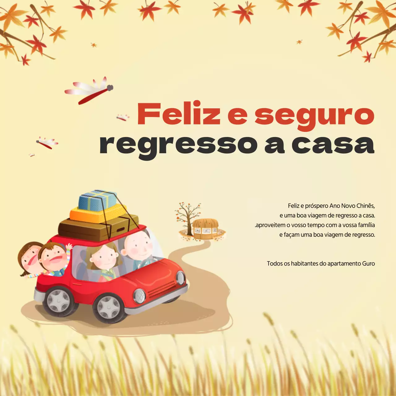 Boa viagem de regresso a casa