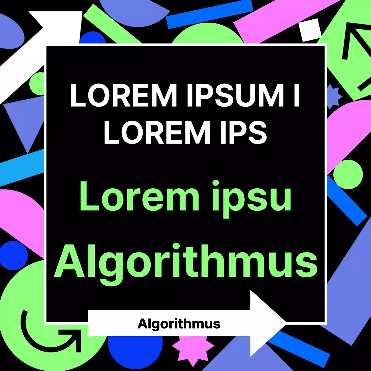 Über den Empfehlungsalgorithmus für schwarze und bunte geometrische Formen