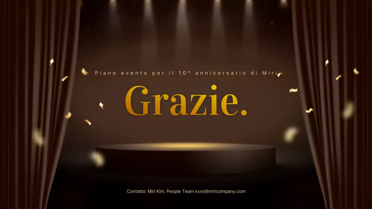 Piano di celebrazione dell'anniversario di Brown