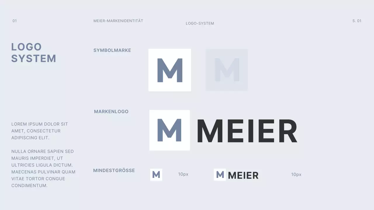 dunkelgrau hellblau gridconcept simple branding guideline