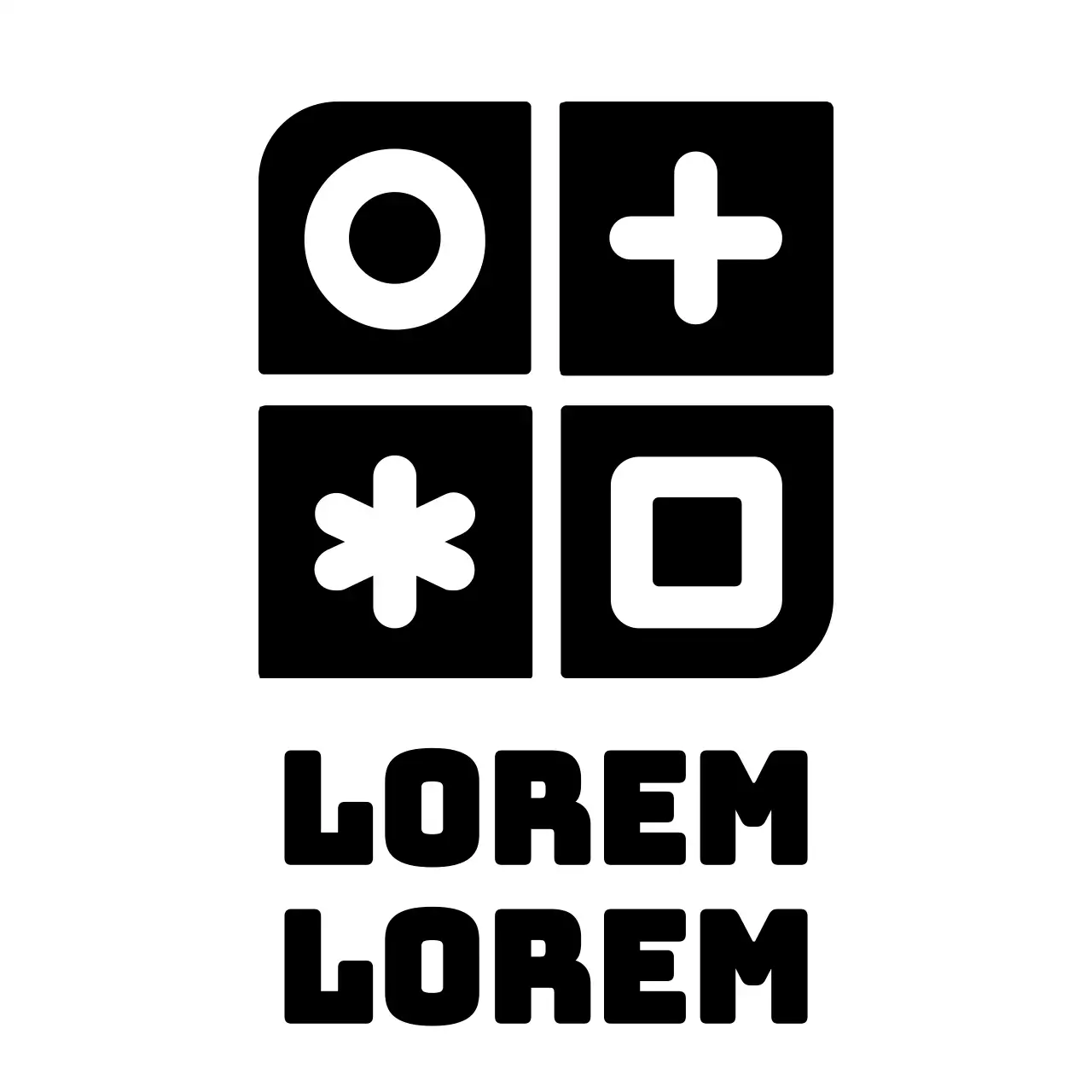 Eenvoudige, strakke vormen en symbolen logo combinatie stijl voor ziekenhuis publiciteit en promotie