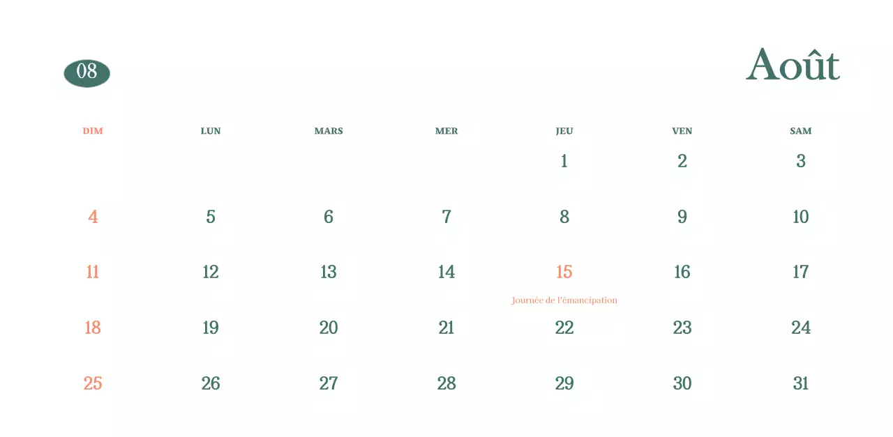 Calendrier des cafés avec recommandation de la boisson du mois