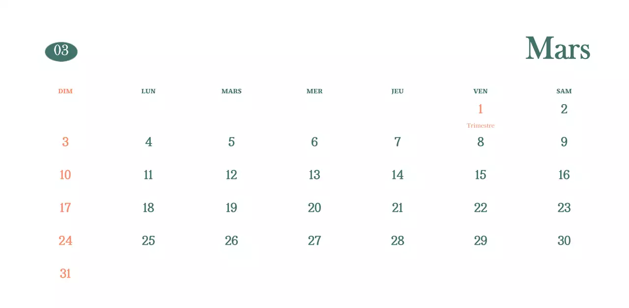 Calendrier des cafés avec recommandation de la boisson du mois