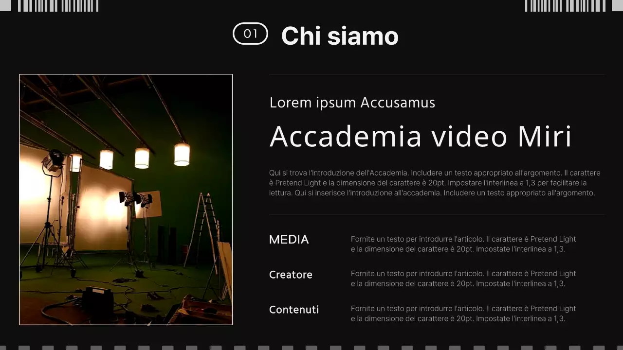 Concetto di film in bianco e nero per promuovere l'Accademia del Cinema