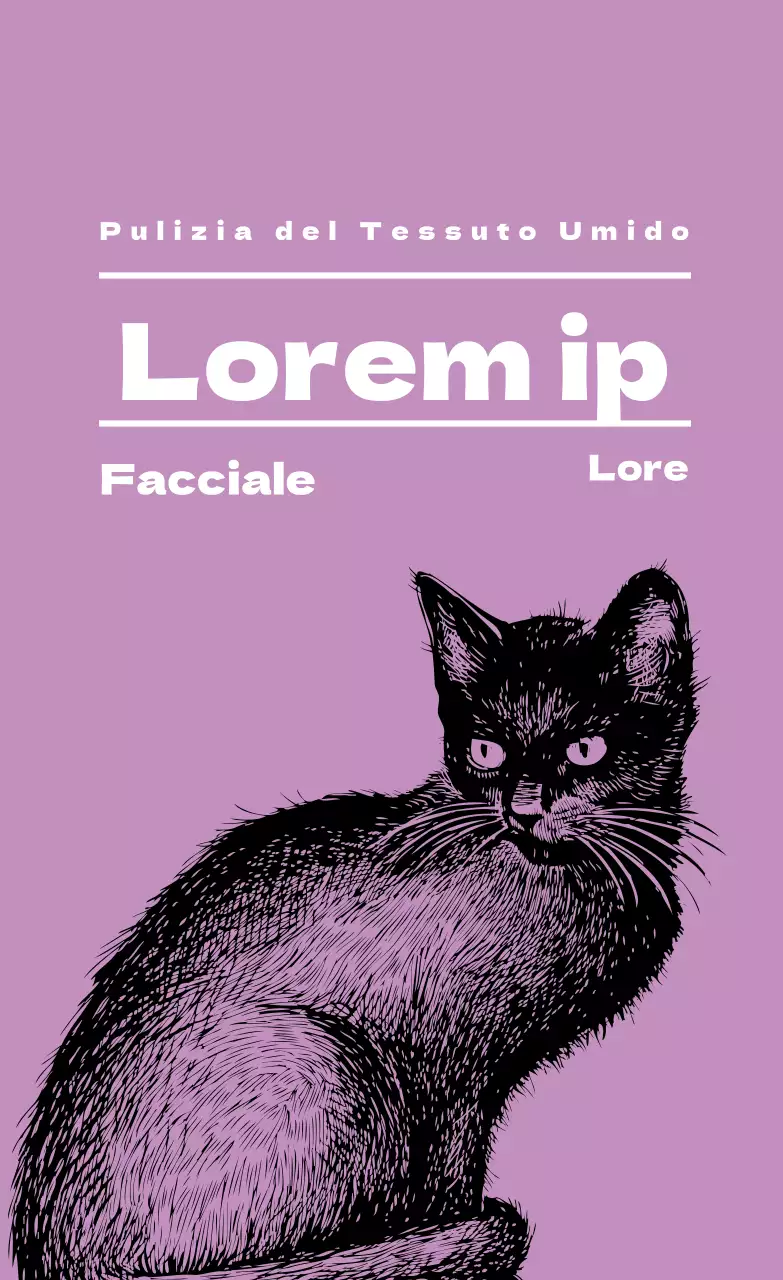 Etichette illustrate viola per il negozio di animali