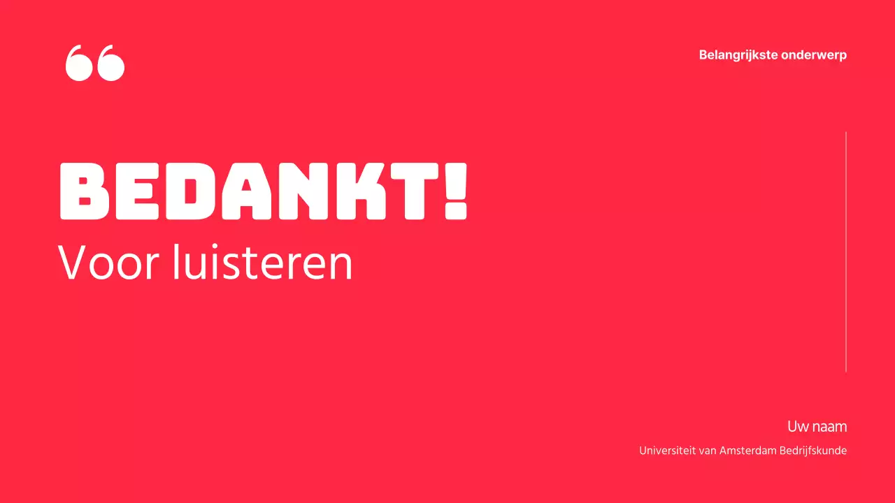 Discussiepresentatie van tekstmarkering en fotolay-out in rood