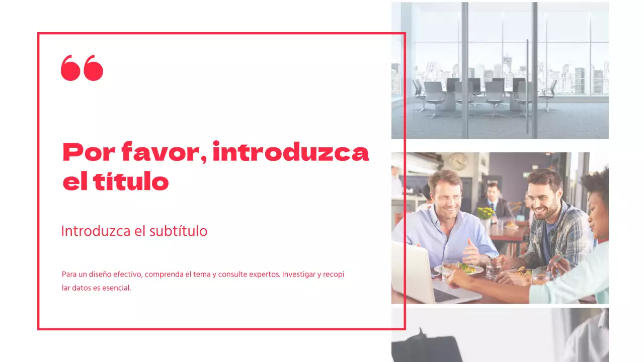 Presentación del debate sobre el resaltado del texto y la disposición de las fotos en rojo