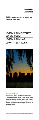 Schwarzer und einfacher Text im Layout-Stil Informationsleitfaden zur Fotoausstellung