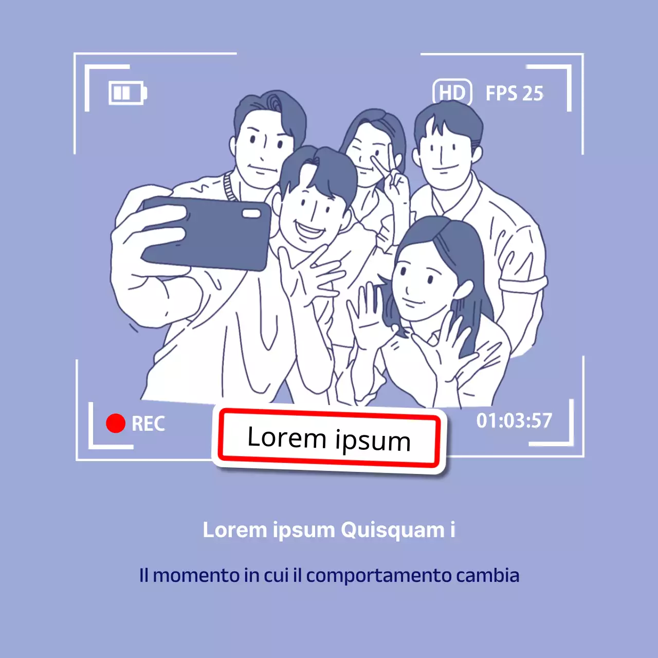 Un semplice post di missione settimanale del club fotografico in bianco e blu