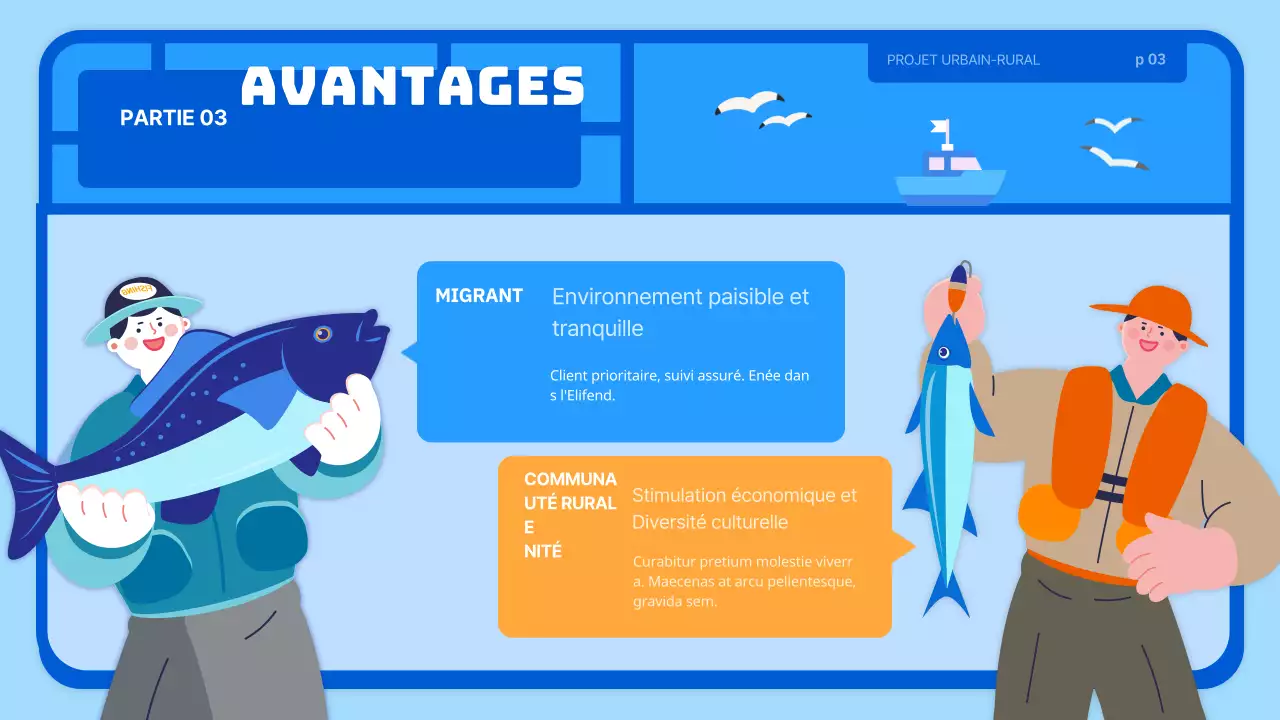 Proposition d'entreprise pour un village agricole de style jouet bleu clair