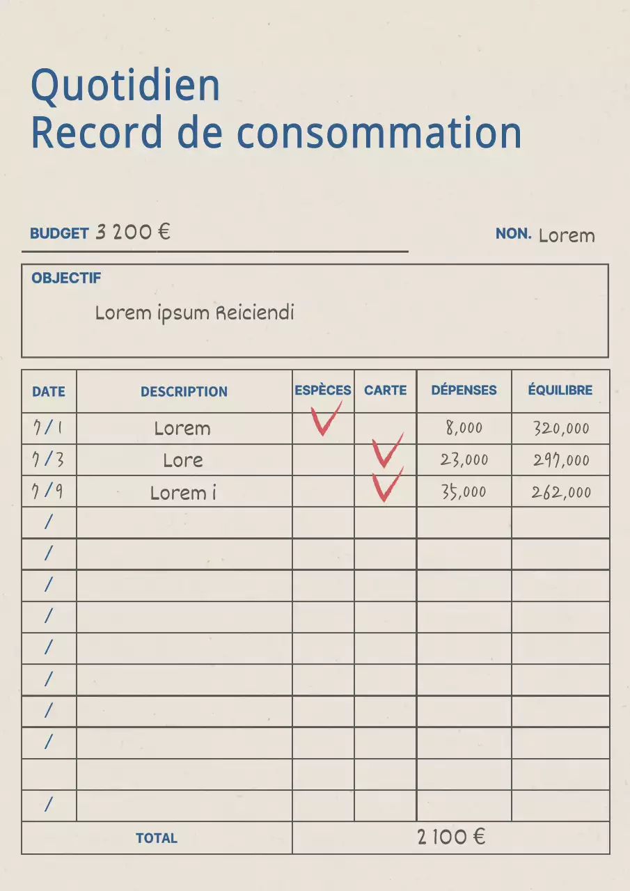 Livre de poche simple en papier kraft bleu journal budget document