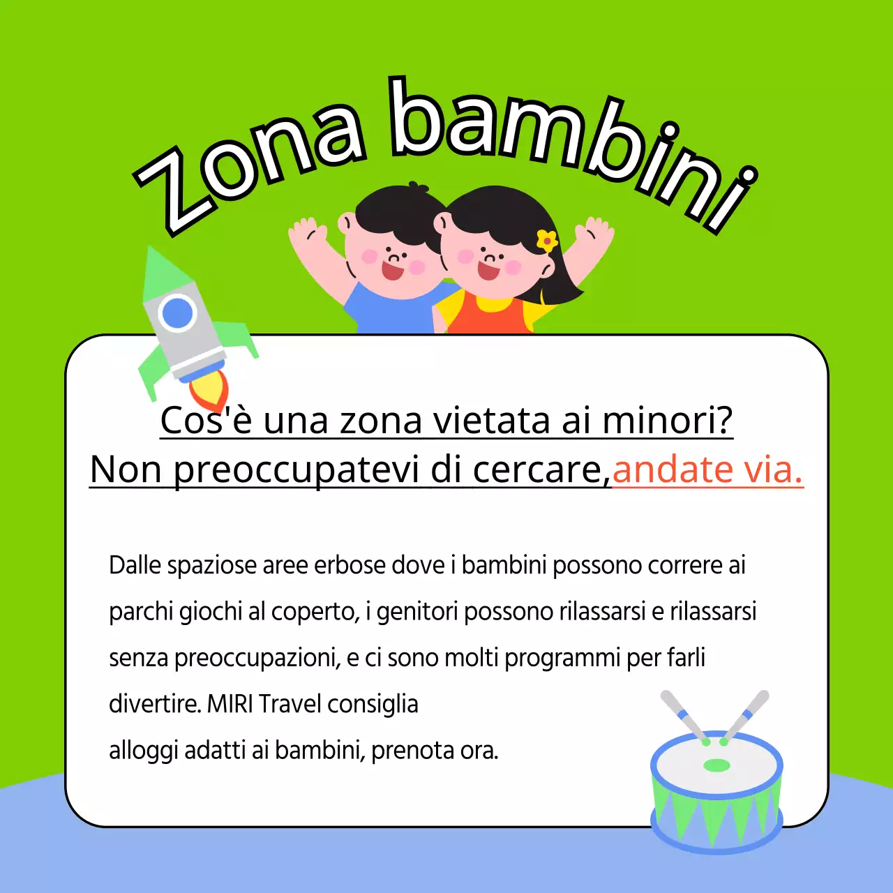 Luoghi di soggiorno simpatici, colorati e adatti ai bambini
