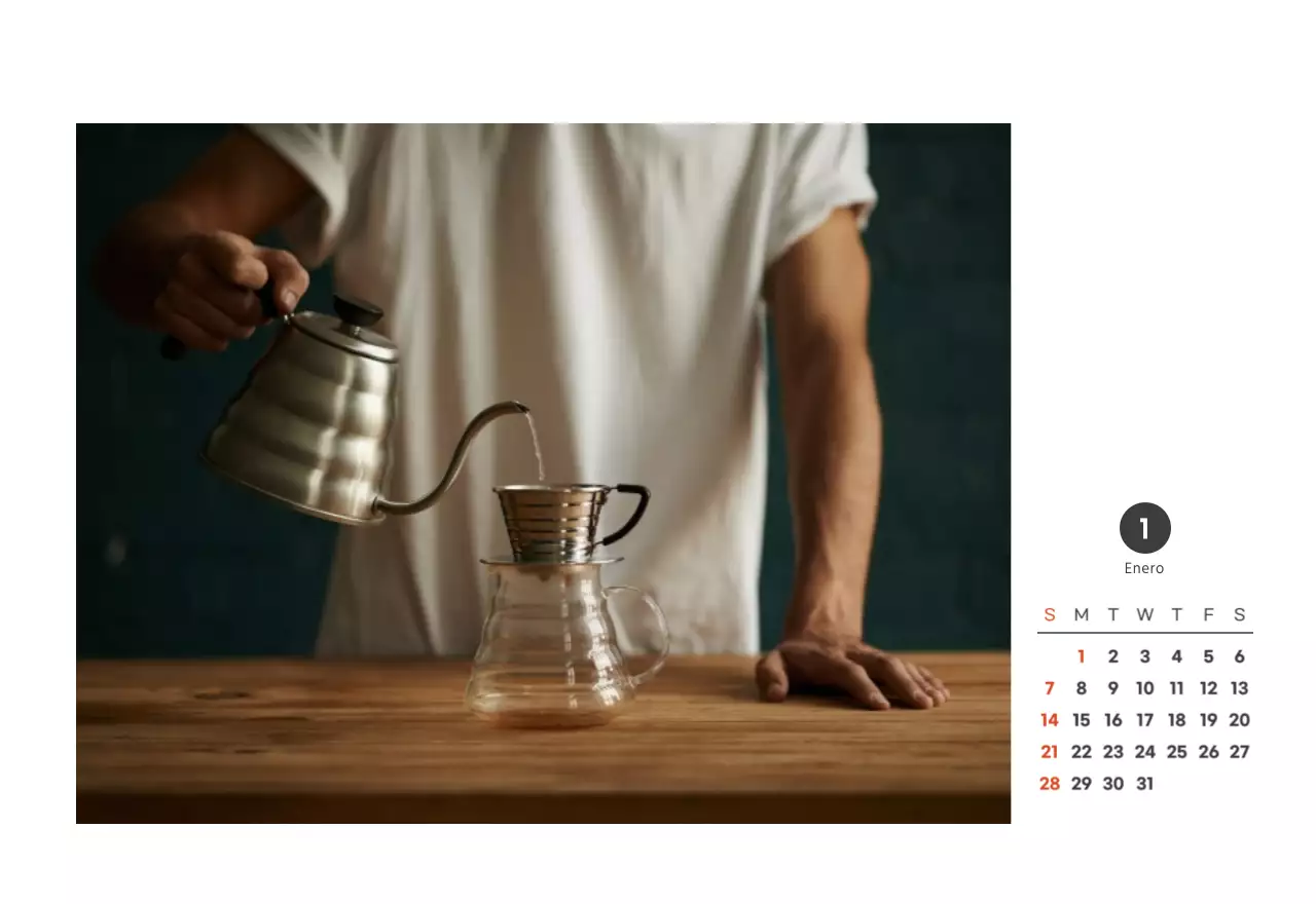 Un café sentimental blanco y marrón