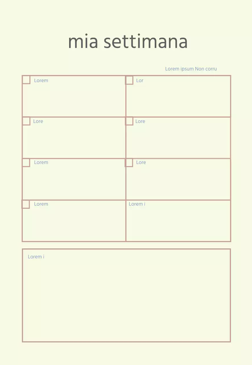 Agenda planner semplice dalle linee beige