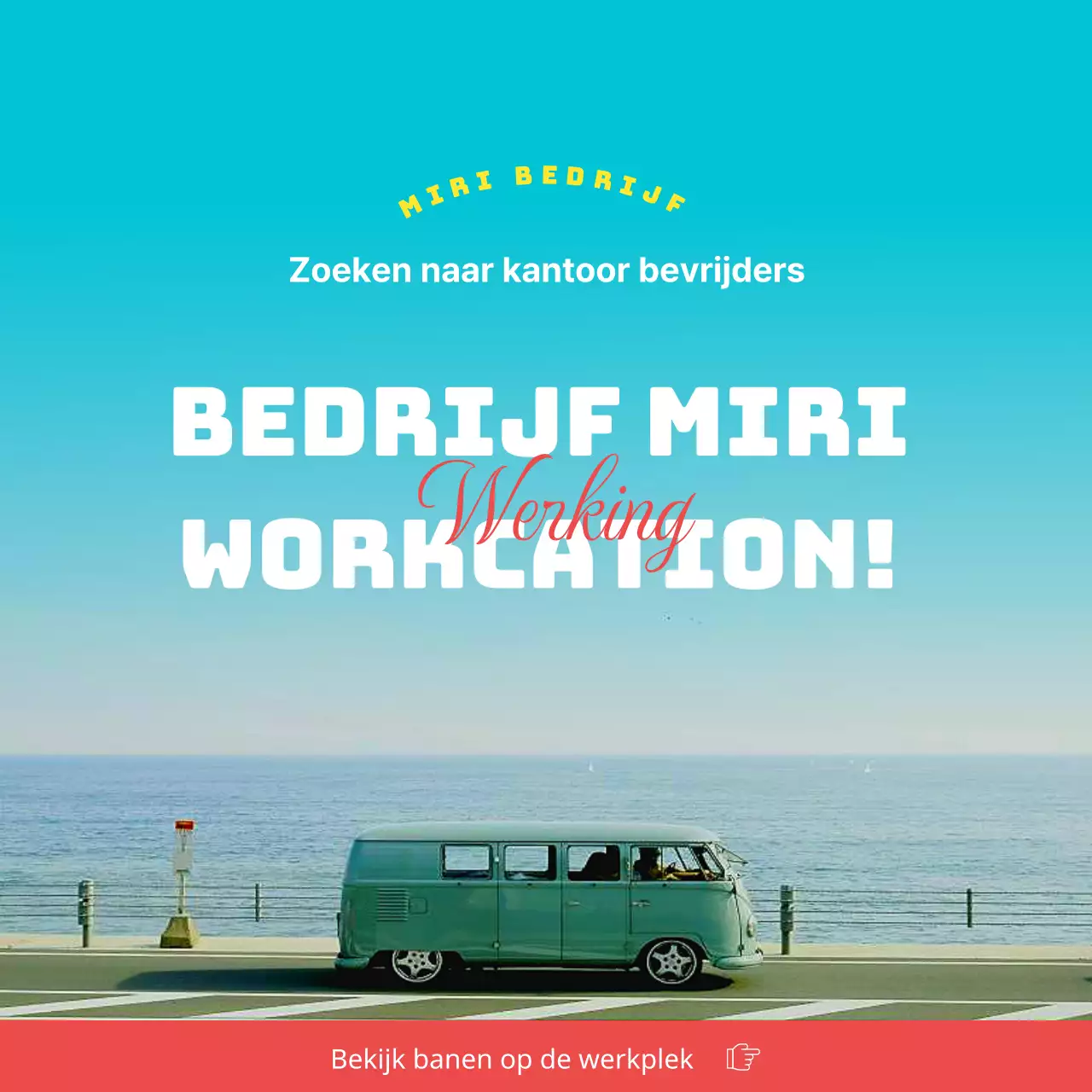 Een koele, heldere blauwe en gele kantoorwerkplek