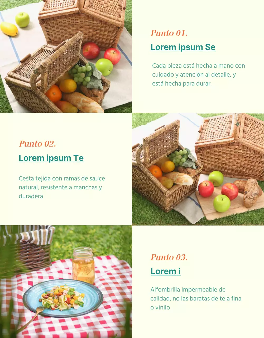 Ya está a la venta un sencillo set de picnic primaveral en verde y amarillo