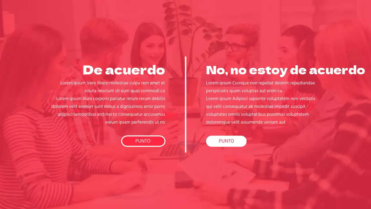 Presentación del debate sobre el resaltado del texto y la disposición de las fotos en rojo