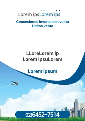 Promocione descuentos inmobiliarios con una foto de una mansión azul y verde