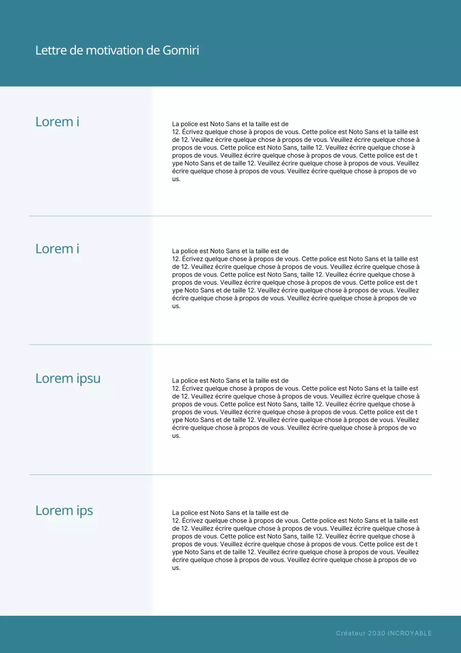 Une lettre de motivation verte, propre et directe