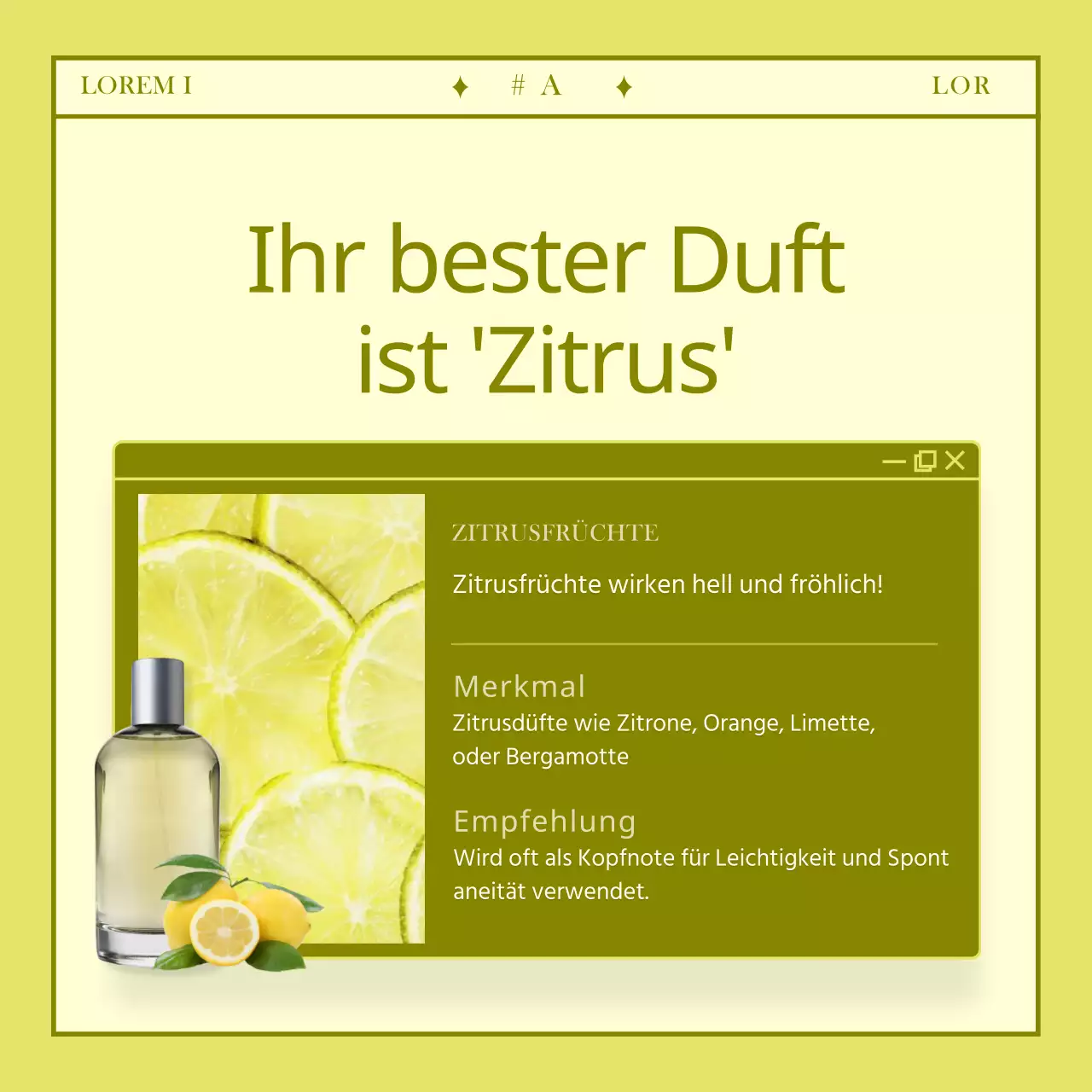 Einfache personalisierte Parfüm-TestkarteNeues Design