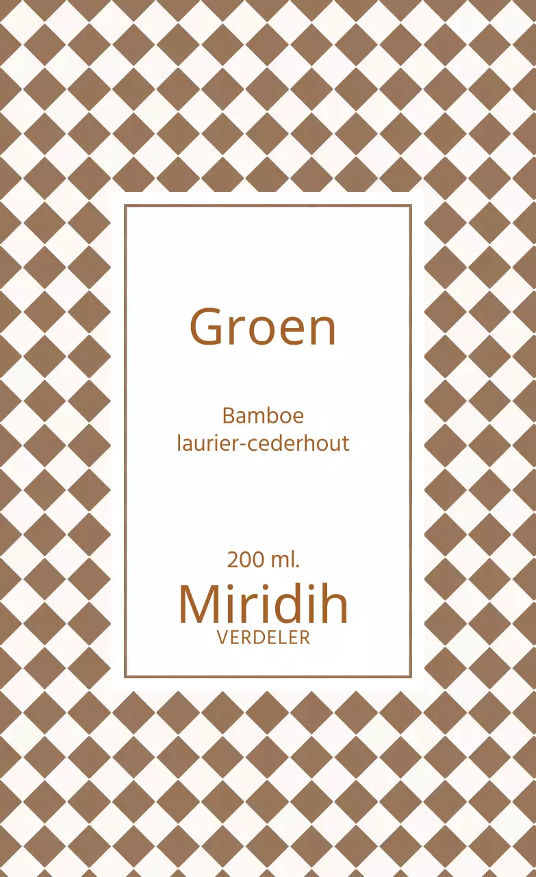 Bruin geruit strooilabel